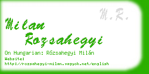 milan rozsahegyi business card
